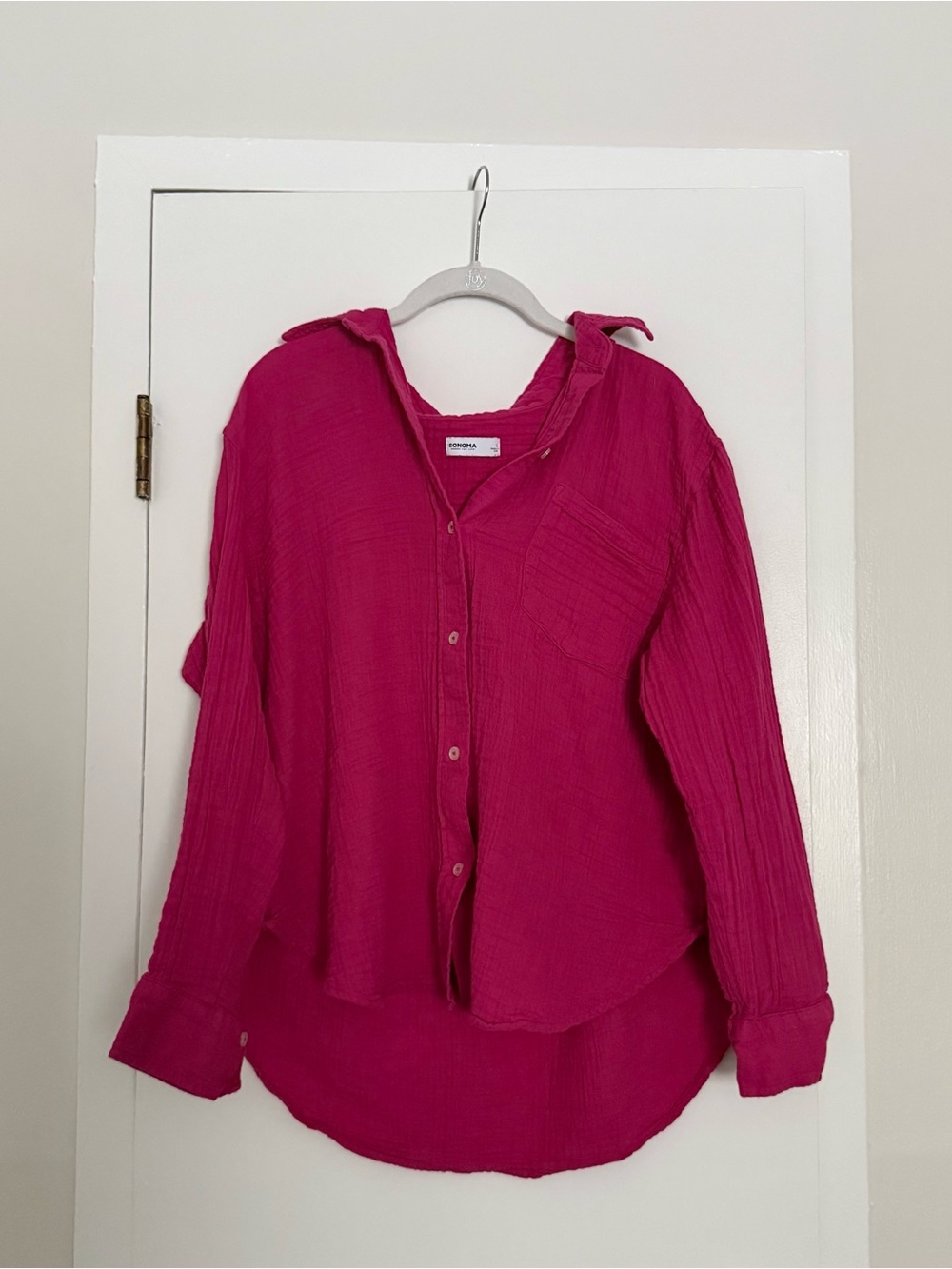Sonoma Bright Pink Button-Down Shirt